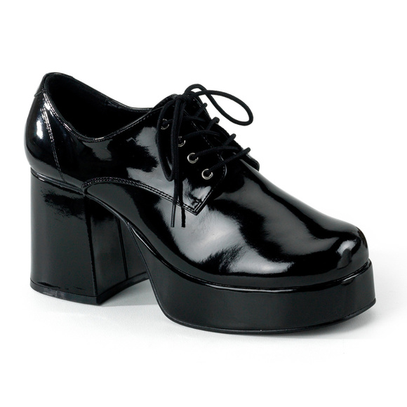 Mens Heel Platform Disco Shoes